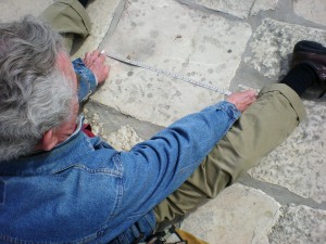 Garth Norman measures stone on Jerusalem Temple Mount 49.5 cm. Royal Babylonian Cubit Garth Norman measures stone on Jerusalem Temple Mount 49.5 Royal Babylonian Cubit