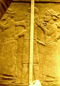 Assyrian warrior's height is a Royal Babylonian Cubit Assyrian warrior's height measures a Royal Babylonian Cubit